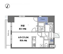 ラフィーネ音羽 1LDKの間取図画像