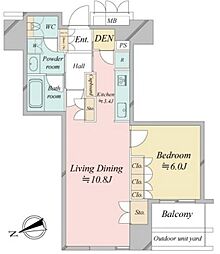 ウエストパークタワー池袋 1LDKの間取図画像
