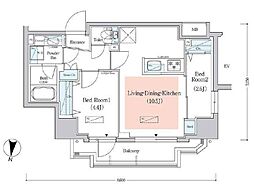 アーバネックス西新宿2 2LDKの間取図画像