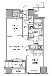 ウエストパークタワー池袋 2LDKの間取図画像