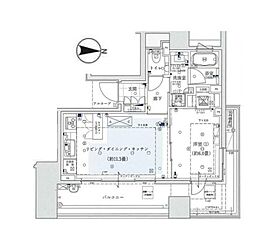 グランドメゾン神楽坂 1LDKの間取図画像