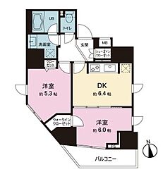 アルテシモアルド 2DKの間取図画像