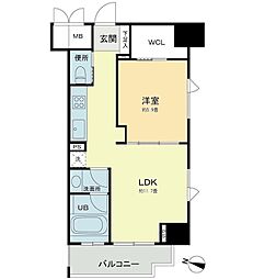BelleFace本郷弓町 1LDKの間取図画像