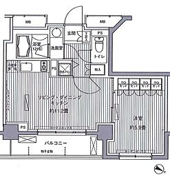 ヒューリックレジデンス茗荷谷 1LDKの間取図画像