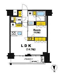 オープンレジデンシア本郷後楽園 1LDKの間取図画像