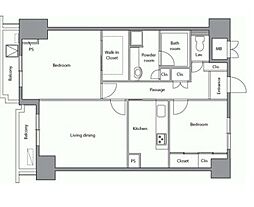 レジディア目白 2LDKの間取図画像
