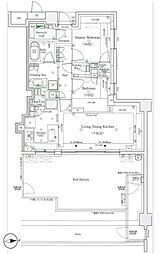 パークシティー高田馬場 2LDKの間取図画像