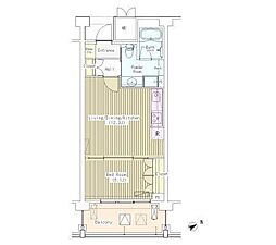 マチュリティ小石川 1LDKの間取図画像