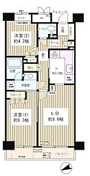 高田馬場パーク・ホームズ 2LDKの間取図画像