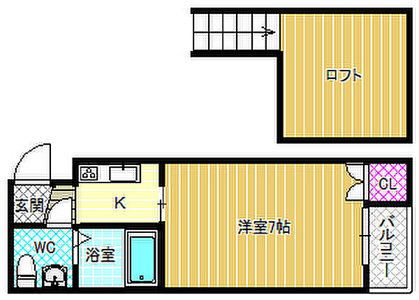 ラ・コート高見の里 ｜大阪府松原市河合1丁目(賃貸マンション1K・3階・21.00㎡)の写真 その2