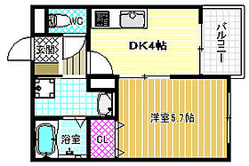 ステラウッド旭ヶ丘  ｜ 大阪府柏原市旭ケ丘3丁目（賃貸アパート1K・2階・27.10㎡） その2