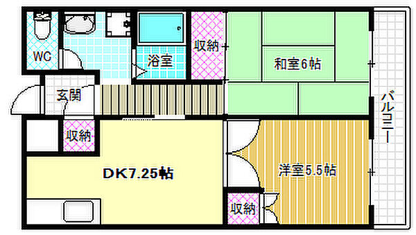 エトワールすみいち ｜大阪府藤井寺市春日丘1丁目(賃貸マンション2DK・6階・42.50㎡)の写真 その2