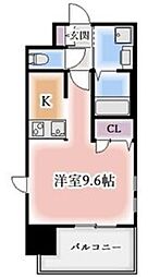 プレサンス久屋大通公園エアリー 1Kの間取図画像