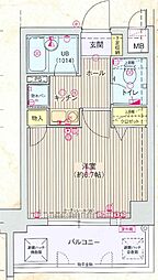 エスティライフ武庫之荘 1Kの間取図画像