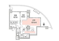 ゲートシティ大崎サウスパークタワー 2LDKの間取図画像