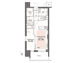 ルジェンテ南大塚 1LDKの間取図画像