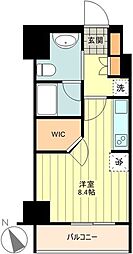 スパシエ国立矢川ステーションプラザ ワンルームの間取図画像