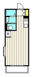 ドミール稲城 ワンルームの間取図画像