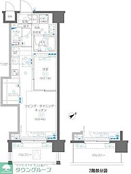 ZOOM立川CinemaSite 1LDKの間取図画像