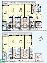 フォレスト南多摩 1階1Kの間取り