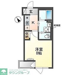 ラヴァリエ 3階1Kの間取り