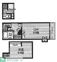 ＪＬＢグランエクリュ東小金井 2階1LDKの間取り