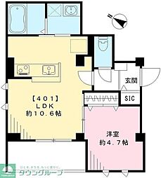 グレース 1LDKの間取図画像
