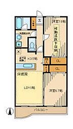 らくりーぶ21下田 2LDKの間取図画像