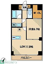 ティアラ向ヶ丘 1LDKの間取図画像