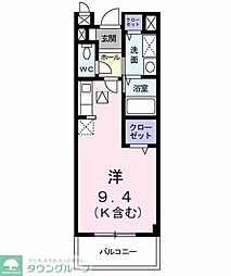 オレンジコート ワンルームの間取図画像