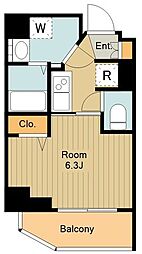 ルフレイムーブル立川 1Kの間取図画像