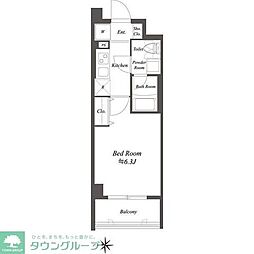 カリーノ西国分寺 1Kの間取図画像