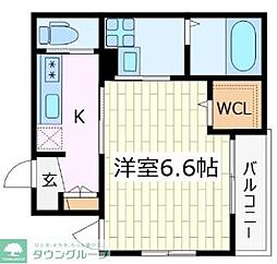 AtlantisFuchu 1Kの間取図画像