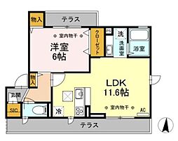 コージーコート・F 1LDKの間取図画像