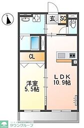 (仮称)調布市国領町4丁目新築マンション 1LDKの間取図画像