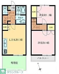 ディアコートソシア 2LDKの間取図画像