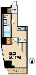 マーロ府中レジデンス♯R 1Kの間取図画像