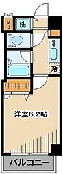 パークウェル国分寺 1Kの間取図画像