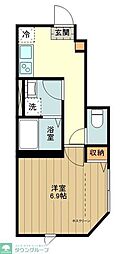フルセイル豊田 1Kの間取図画像
