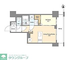 府中市宮西町1丁目マンション 1LDKの間取図画像