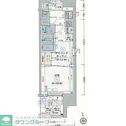 エステムコート東京八王子 1DKの間取図画像