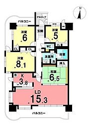 ラビデンス日進 4LDKの間取図画像