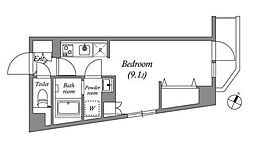 日暮里舎人ライナー 赤土小学校前駅 徒歩7分の賃貸マンション 2階ワンルームの間取り