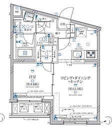 都営大江戸線 新江古田駅 徒歩12分の賃貸マンション 3階1LDKの間取り