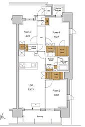 JR京浜東北・根岸線 東十条駅 徒歩5分の賃貸マンション 8階3LDKの間取り