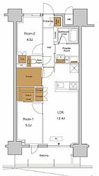 RJRプレシア東十条ガーデン 4階2SLDKの間取り