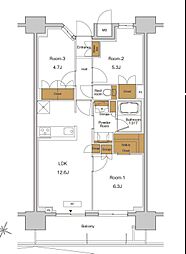 JR京浜東北・根岸線 東十条駅 徒歩5分の賃貸マンション 14階3LDKの間取り