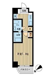 西武池袋線 桜台駅 徒歩6分の賃貸マンション 1階1Kの間取り