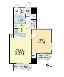 ヴェルデ千駄木グローリア初穂千駄木 1LDKの間取図画像