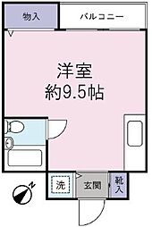JR山手線 大塚駅 徒歩3分の賃貸マンション 2階ワンルームの間取り